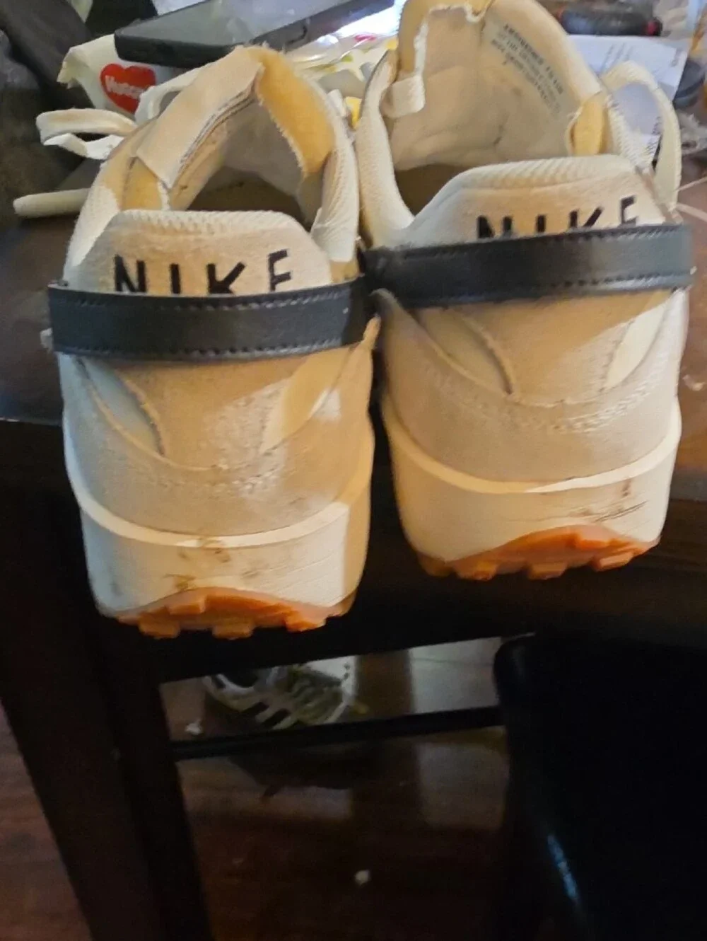 Nike Cream and Black Retro Low-Top Sneakers